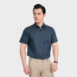 Aristino Fiero Printed Blue Men's Shirt ASS090AS4