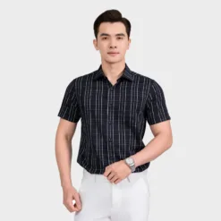 Aristino Regular Fit Black Plaid Men's Shirt ASS104AS3